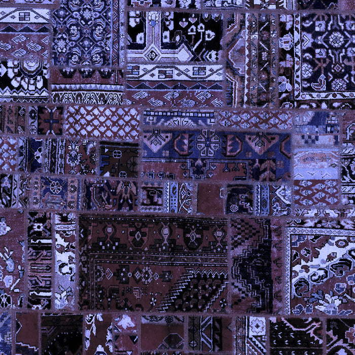 Patchwork Blue Transitional Rug, abs2008blu