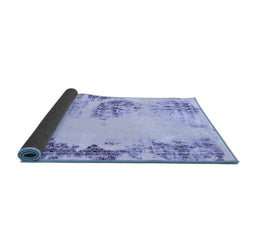 Sideview of Abstract Blue Modern Rug, abs2009blu