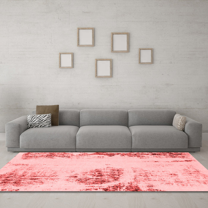Modern Red Washable Rugs