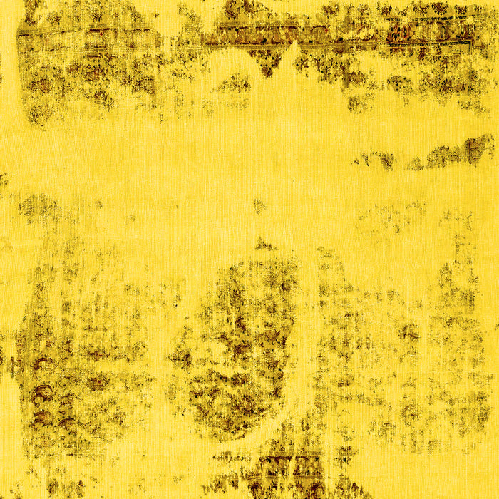 Square Abstract Yellow Modern Rug, abs2009yw