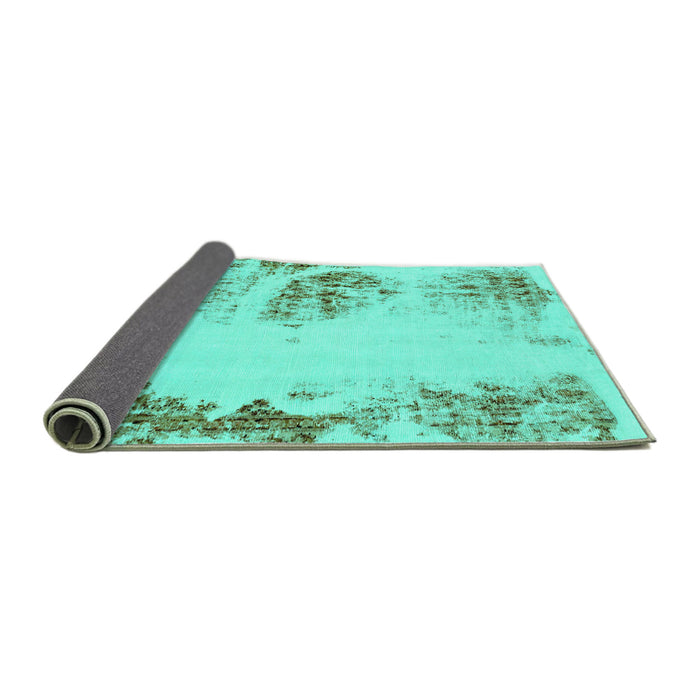Sideview of Abstract Turquoise Modern Rug, abs2009turq
