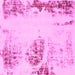 Square Machine Washable Abstract Pink Modern Rug, wshabs2009pnk