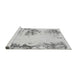 Sideview of Machine Washable Abstract Gray Modern Rug, wshabs2009gry