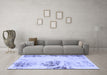 Machine Washable Abstract Blue Modern Rug in a Living Room, wshabs2009blu