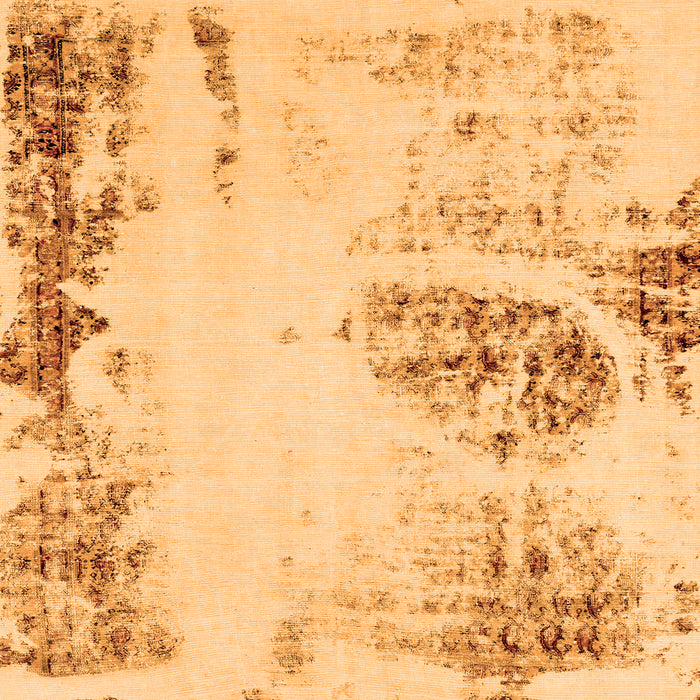 Square Abstract Orange Modern Rug, abs2009org