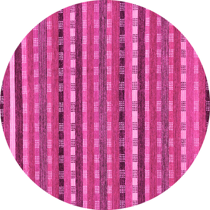 Round Abstract Pink Modern Rug, abs200pnk