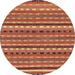 Round Abstract Red Modern Rug, abs200