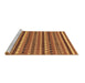 Sideview of Machine Washable Abstract Brown Modern Rug, wshabs200brn