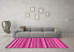 Machine Washable Abstract Pink Modern Rug in a Living Room, wshabs200pnk