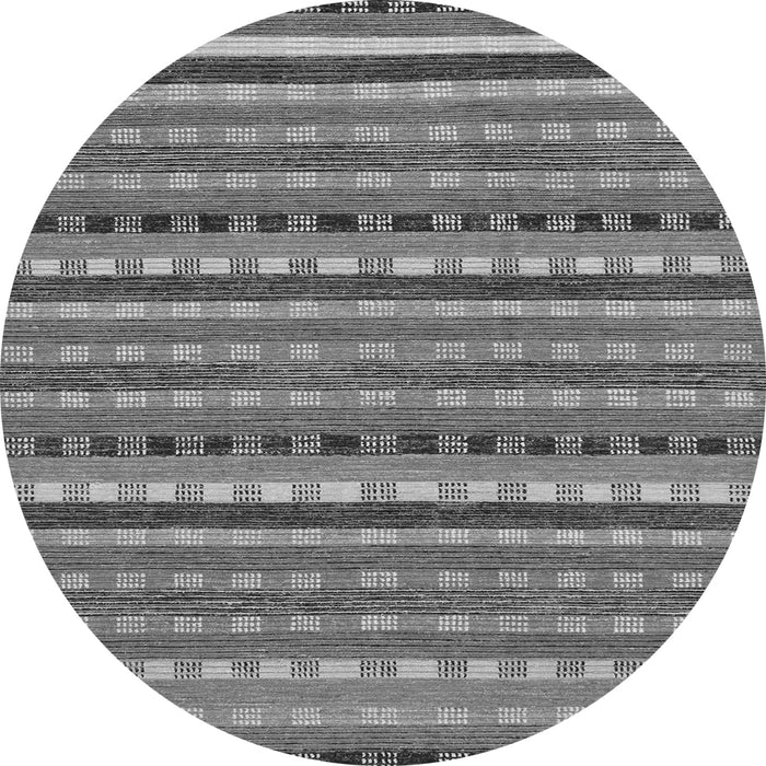 Round Machine Washable Abstract Gray Modern Rug, wshabs200gry