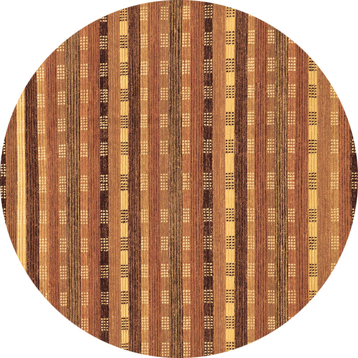 Round Machine Washable Abstract Brown Modern Rug, wshabs200brn