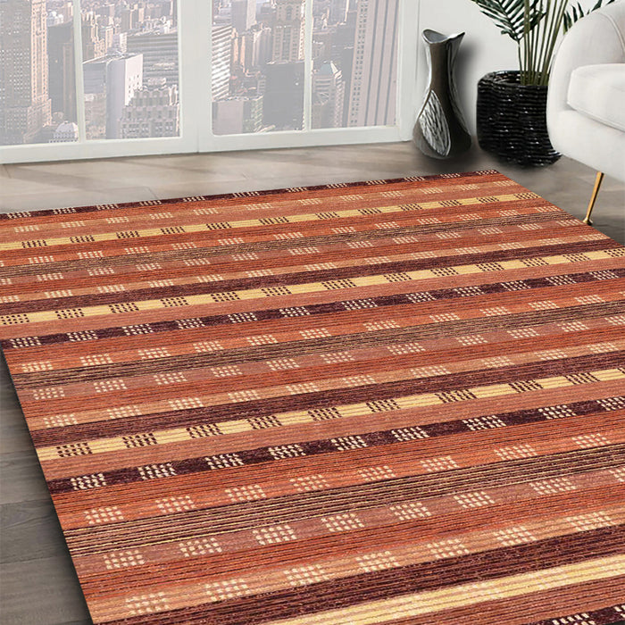 Machine Washable Abstract Red Rug in a Family Room, wshabs200