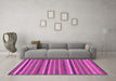 Machine Washable Abstract Purple Modern Area Rugs in a Living Room, wshabs200pur