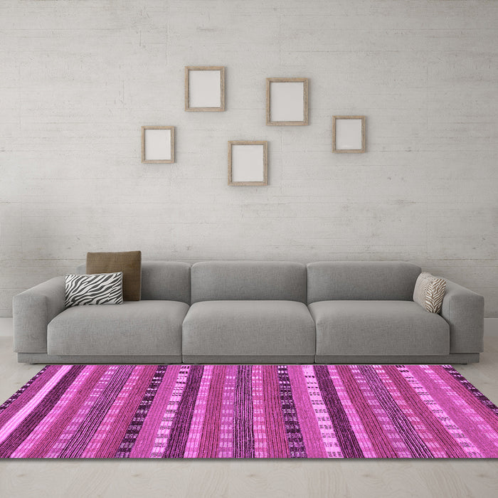 Machine Washable Abstract Purple Modern Area Rugs in a Living Room, wshabs200pur