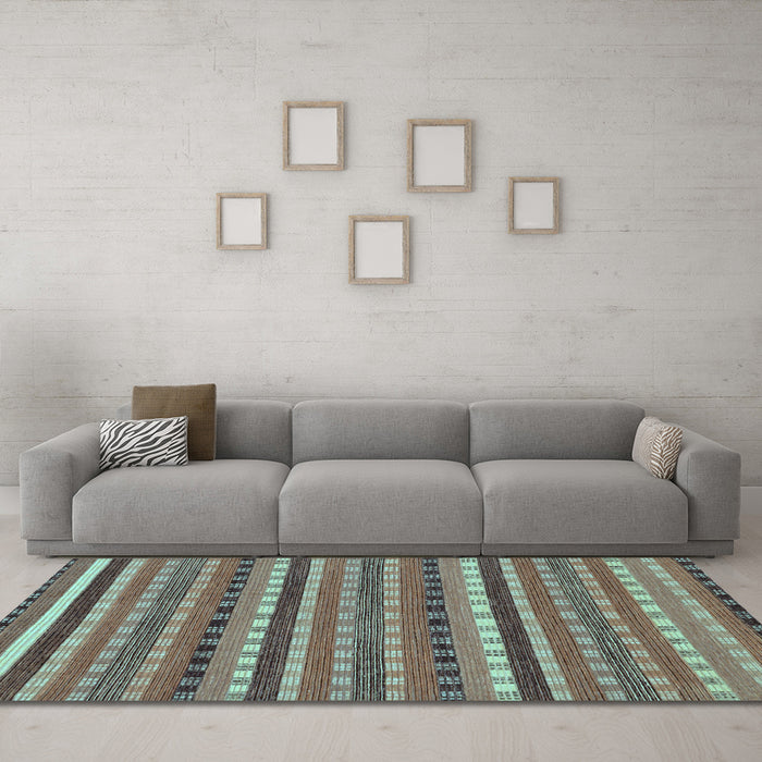 Machine Washable Abstract Light Blue Modern Rug in a Living Room, wshabs200lblu