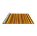 Sideview of Machine Washable Abstract Yellow Modern Rug, wshabs200yw