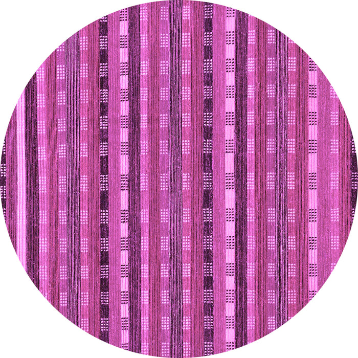 Round Machine Washable Abstract Purple Modern Area Rugs, wshabs200pur
