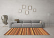 Machine Washable Abstract Brown Modern Rug in a Living Room,, wshabs200brn