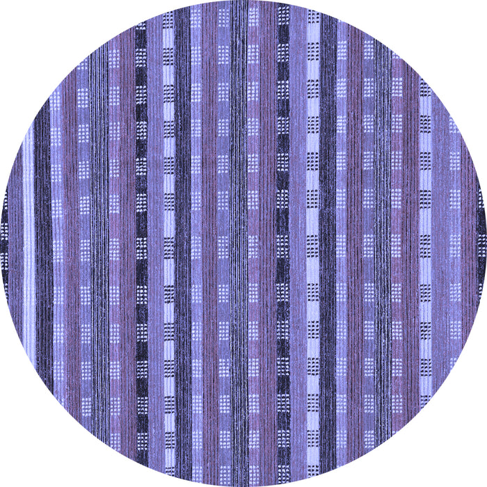 Round Abstract Blue Modern Rug, abs200blu