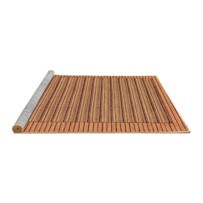 Sideview of Machine Washable Abstract Orange Rug, wshabs201