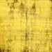 Square Abstract Yellow Modern Rug, abs2010yw