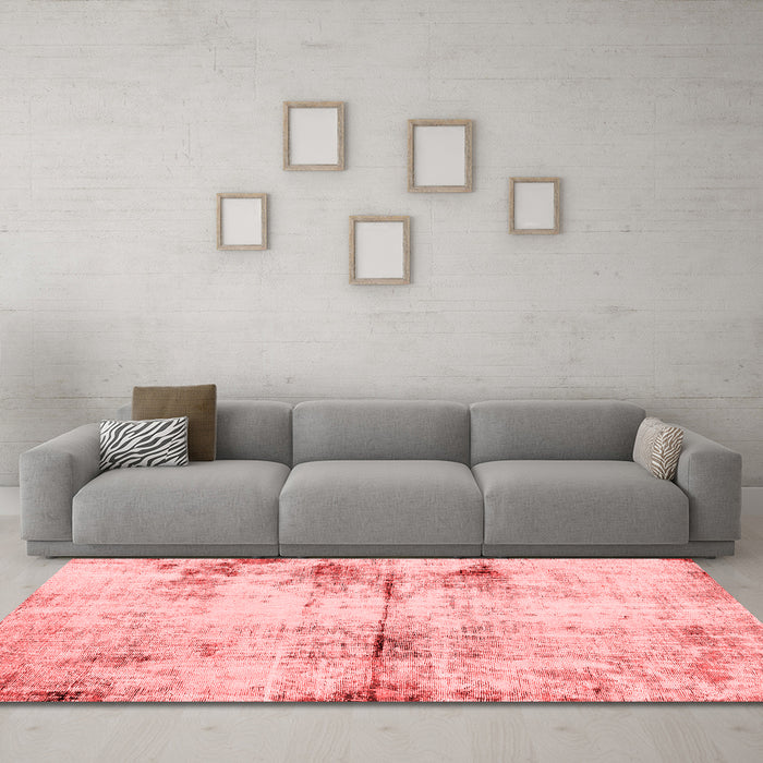 Modern Red Washable Rugs