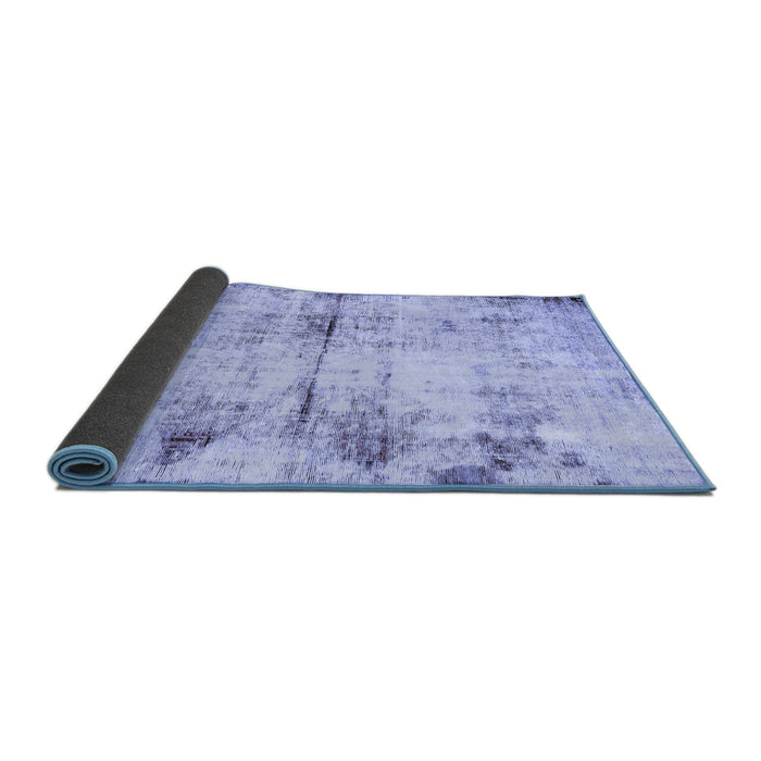 Sideview of Abstract Blue Modern Rug, abs2010blu