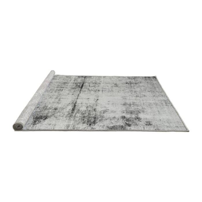 Sideview of Machine Washable Abstract Gray Modern Rug, wshabs2010gry