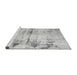 Sideview of Machine Washable Abstract Gray Modern Rug, wshabs2010gry