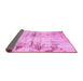 Sideview of Abstract Pink Modern Rug, abs2010pnk