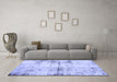 Machine Washable Abstract Blue Modern Rug in a Living Room, wshabs2010blu