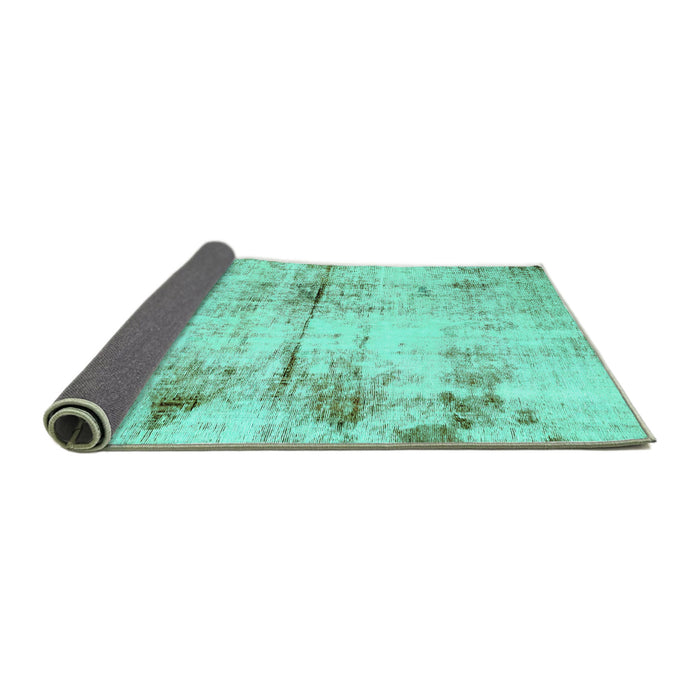 Sideview of Abstract Turquoise Modern Rug, abs2010turq