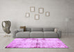 Machine Washable Abstract Purple Modern Area Rugs in a Living Room, wshabs2010pur