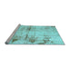 Sideview of Machine Washable Abstract Light Blue Modern Rug, wshabs2010lblu