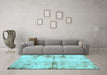 Machine Washable Abstract Light Blue Modern Rug in a Living Room, wshabs2010lblu