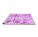 Sideview of Machine Washable Abstract Purple Modern Area Rugs, wshabs2010pur