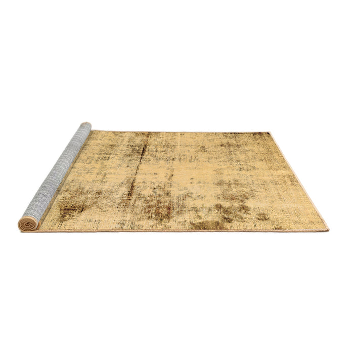 Sideview of Machine Washable Abstract Brown Modern Rug, wshabs2010brn