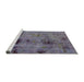 Sideview of Machine Washable Abstract Lavender Purple Rug, wshabs2011