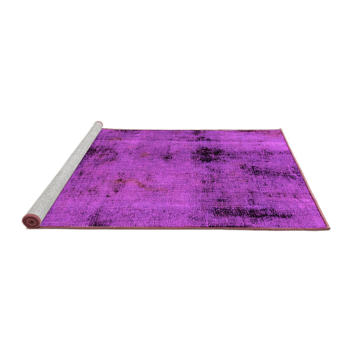Sideview of Machine Washable Abstract Pink Modern Rug, wshabs2011pnk