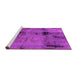 Sideview of Machine Washable Abstract Pink Modern Rug, wshabs2011pnk