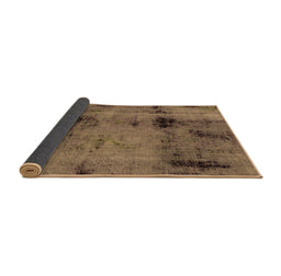 Sideview of Abstract Brown Modern Rug, abs2011brn