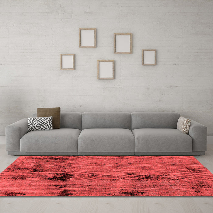 Modern Red Washable Rugs