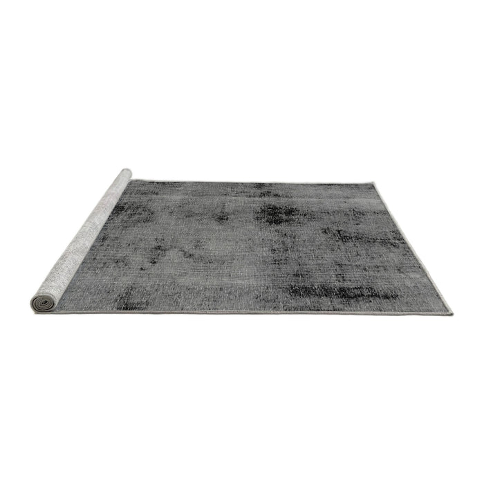Sideview of Machine Washable Abstract Gray Modern Rug, wshabs2011gry