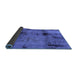 Sideview of Abstract Blue Modern Rug, abs2011blu