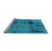 Sideview of Machine Washable Abstract Light Blue Modern Rug, wshabs2011lblu