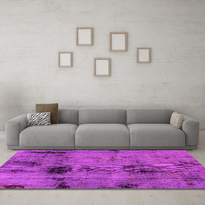 Machine Washable Abstract Pink Modern Rug in a Living Room, wshabs2011pnk