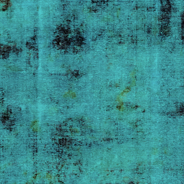 Machine Washable Abstract Turquoise Modern Area Rugs, wshabs2011turq