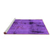 Sideview of Machine Washable Abstract Purple Modern Area Rugs, wshabs2011pur