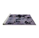 Sideview of Machine Washable Abstract Lavender Purple Rug, wshabs2012