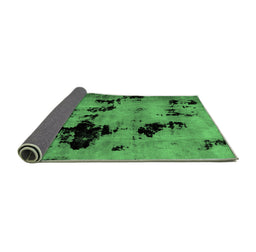 Sideview of Abstract Emerald Green Modern Rug, abs2012emgrn